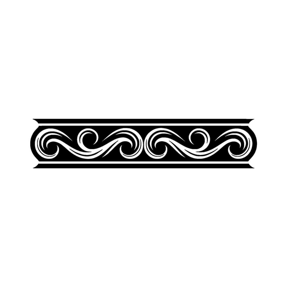 Elegant Swirl Border, Classical Element vector