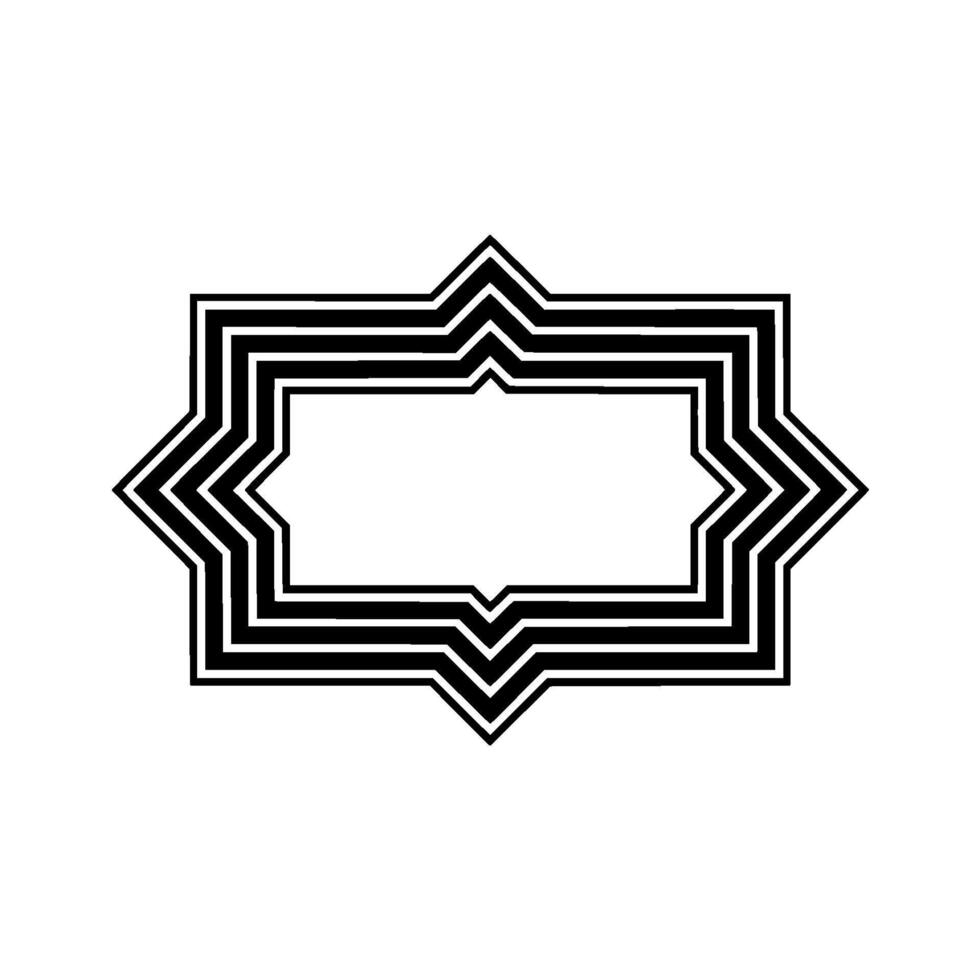 Geometric Deco Frame, Layered , Minimalist Elegance vector
