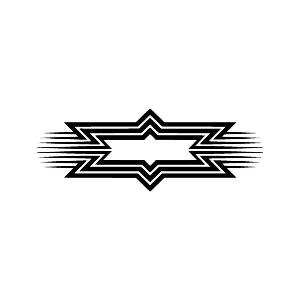 Geometric Starburst Frame, Modern Abstract vector