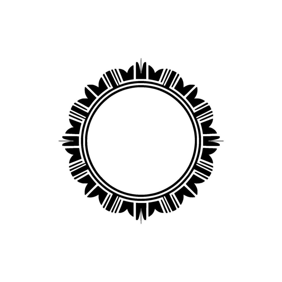 Geometric Circle Frame, Art Deco Style, Minimalist, Decorative vector