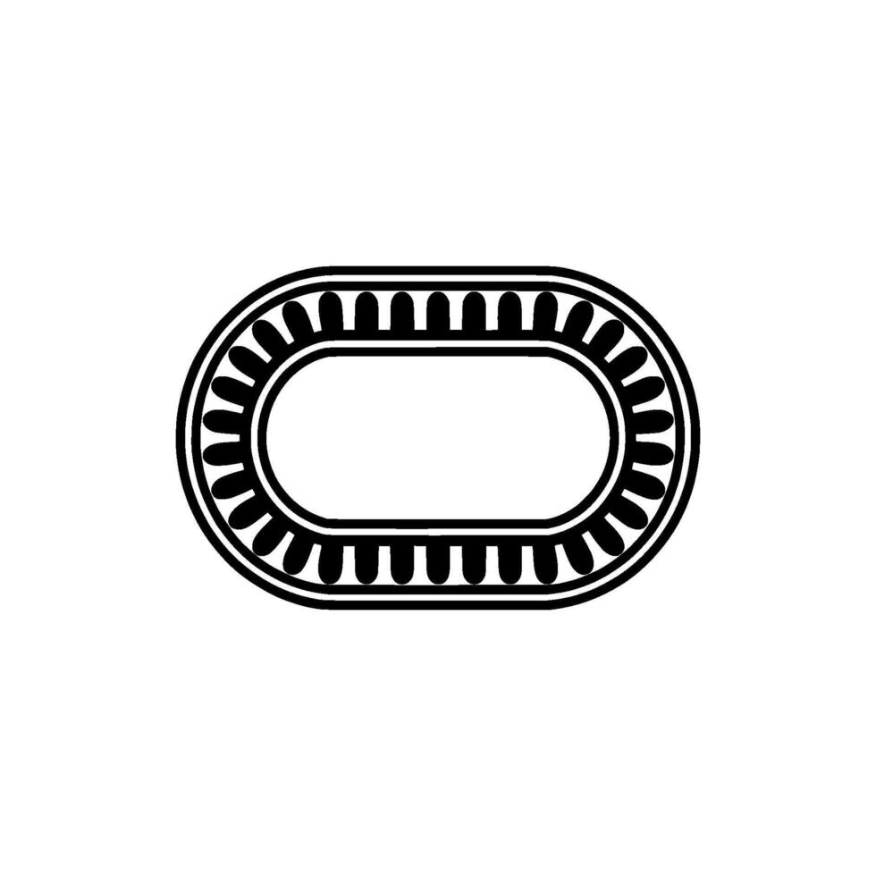 Minimalist Oval Emblem, Geometric , Vintage Style vector