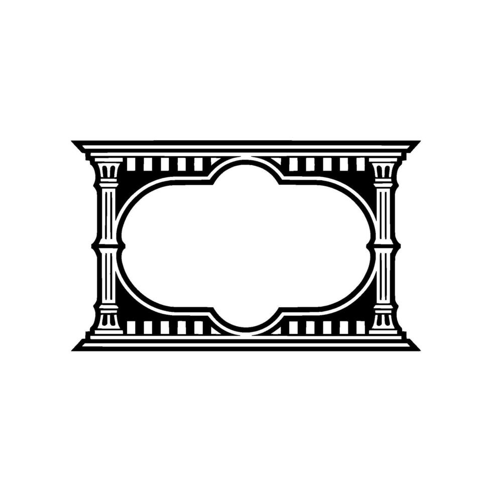 Elegant Vintage Frame, Minimalist , Classic Composition vector