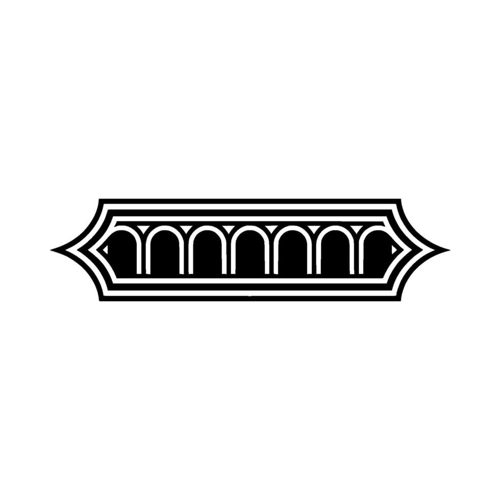 Art Deco Archway Emblem, Minimalist , Geometric Pattern vector