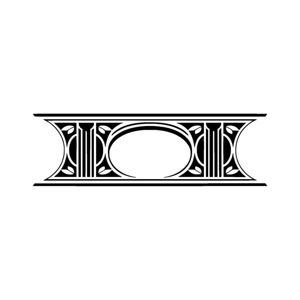 Art Deco Ornament, Geometric , Elegant Border - Symmetry vector