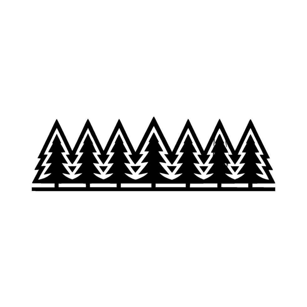Minimalist Mountain Range, Circular Emblem vector