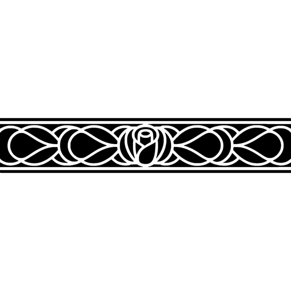 Art Nouveau Floral Border, Elegant Decorative Element vector