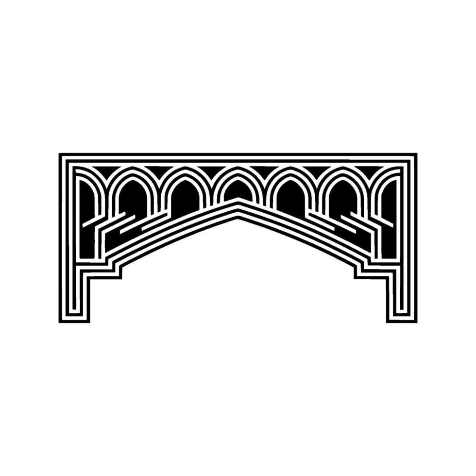 Geometric Archway, Art Deco Silhouette, Minimalist - Arch vector