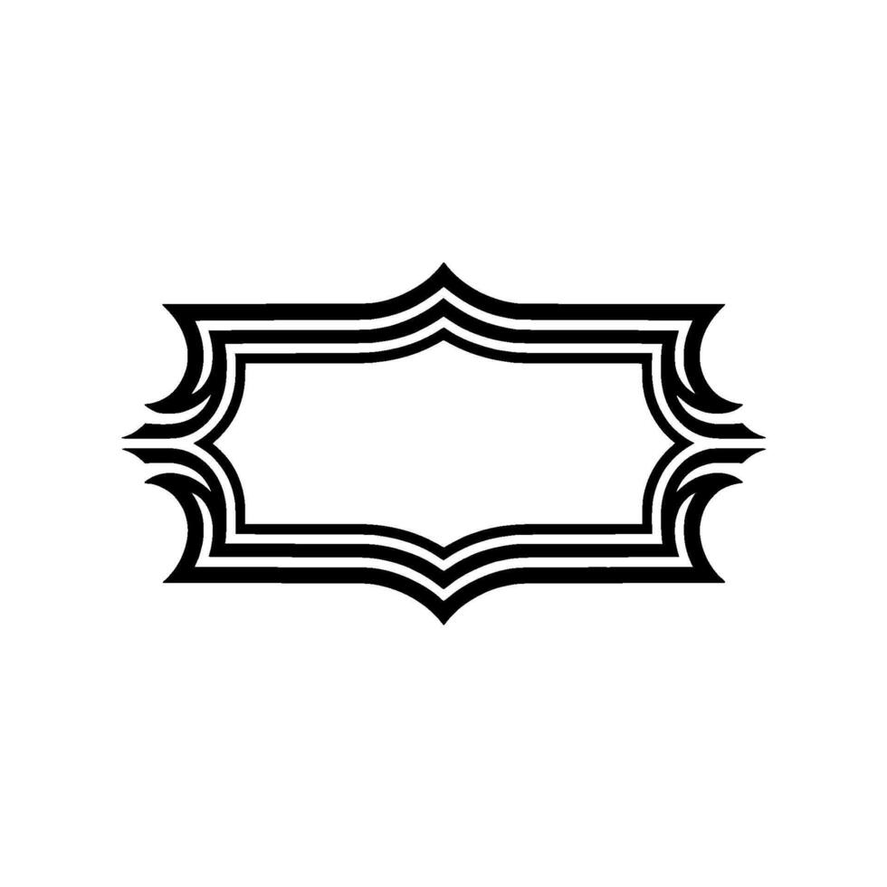 Elegant Black Frame, Minimalist , Blank Space vector