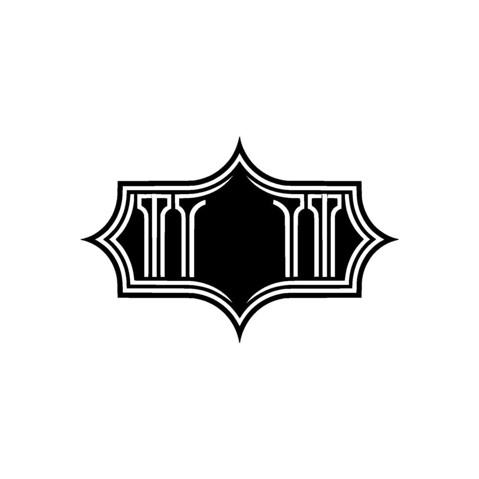 Art Deco Emblem, Geometric Badge, Vintage vector