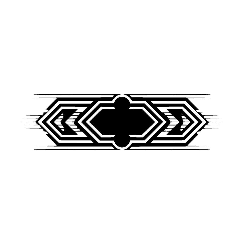 Geometric Deco Emblem, Modern Abstract - Hexagon vector