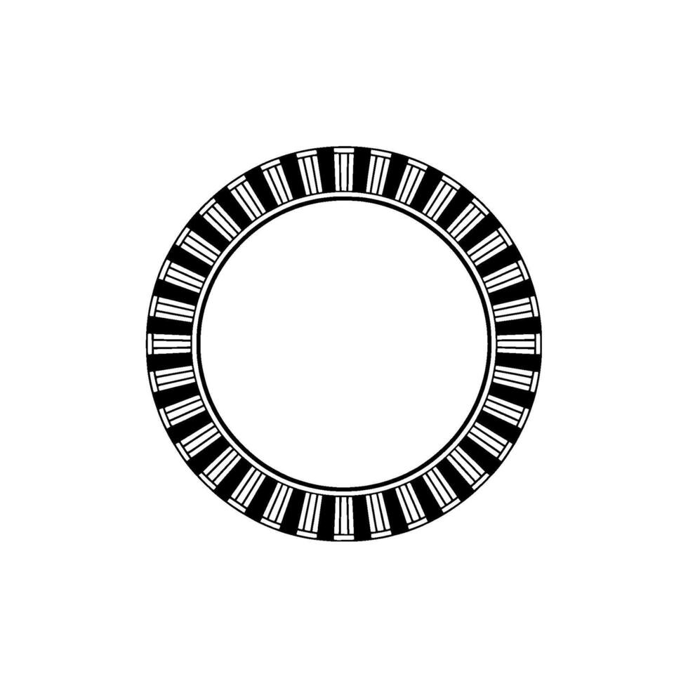 Circular Piano Key Motif, Minimalist, Keys vector
