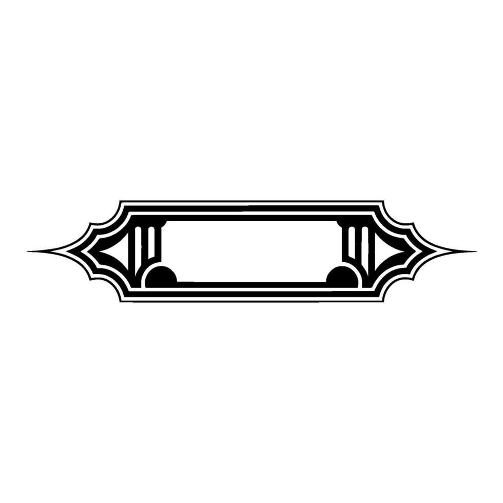 Art Deco Ornament, Geometric , Elegant Border, Vintage Motif, Stylized vector
