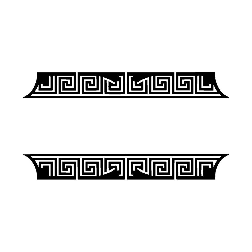 Geometric Greek Key Border, Modern , Minimalist Style vector