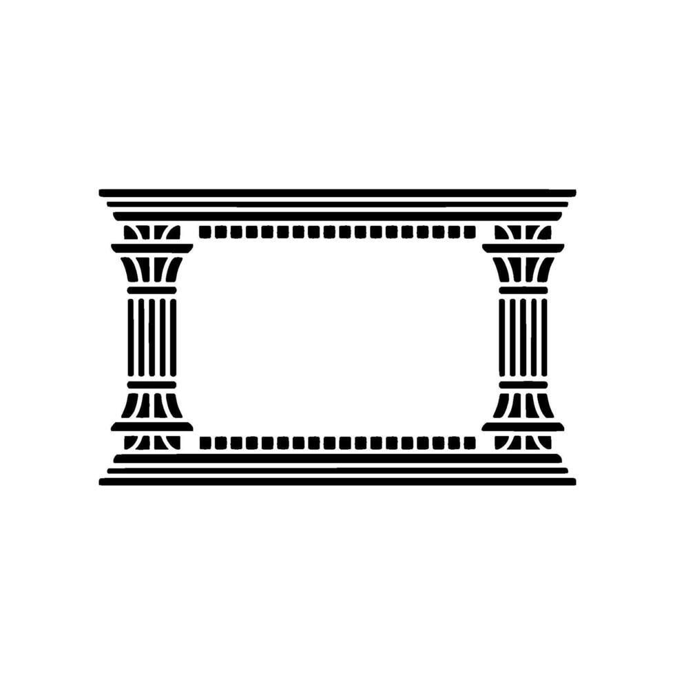 Minimalist Classical Frame, Geometric , Elegant Outline vector