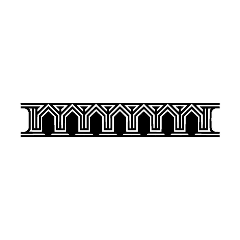 Geometric Deco Border, Elegant Pattern, Minimalist - Linear vector