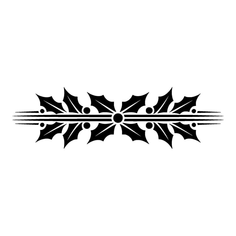 Stylized Holly Border, Festive Deco vector