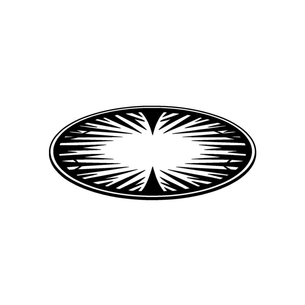 Abstract Radial Burst, Minimalist Emblem vector
