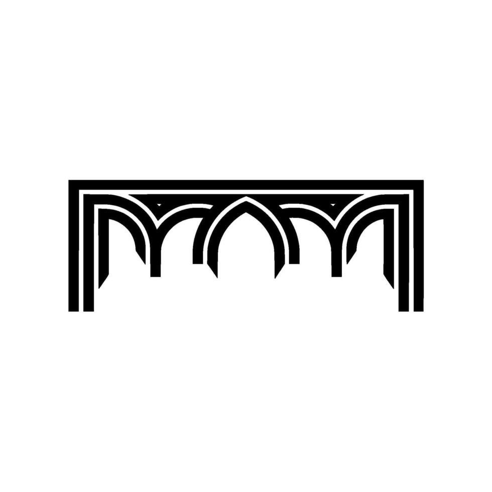 Geometric Archway, Art Deco Silhouette, Minimalist, Pattern vector