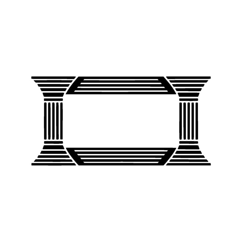 Geometric Deco Frame, Minimalist , Elegant Border - Stripes vector