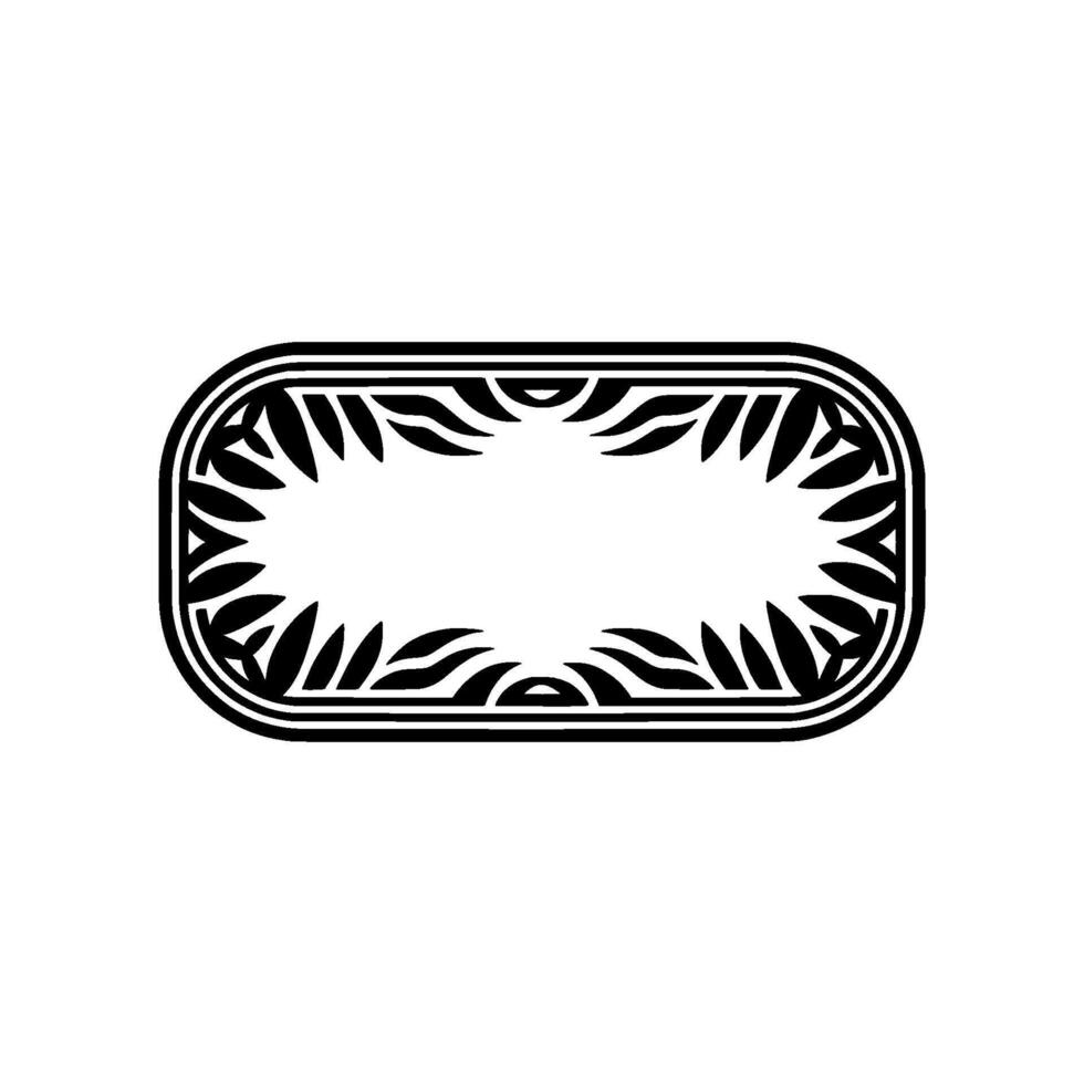 Stylized Botanical Frame, Minimalist vector