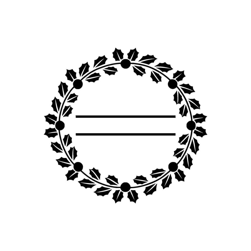 Festive Holly Wreath, Elegant Holiday vector