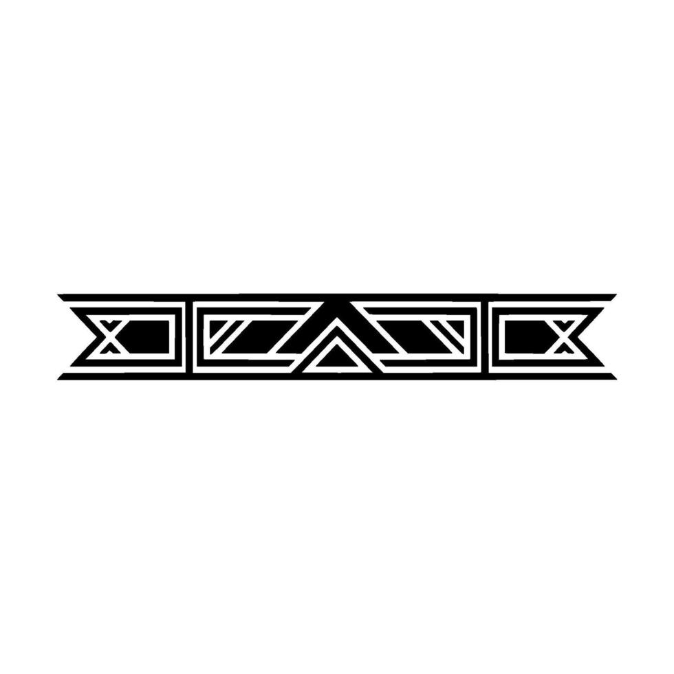Geometric Deco Border, Black and White, Stylized Ornament vector