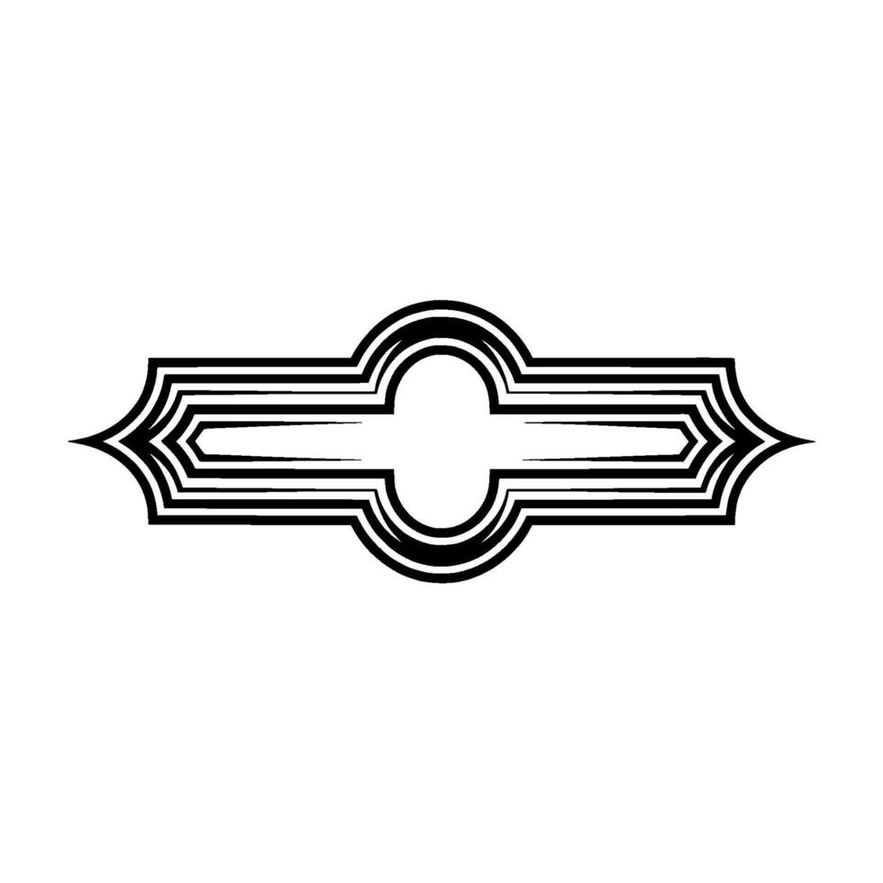 Geometric Ornament, Stylized Border, Minimalist vector