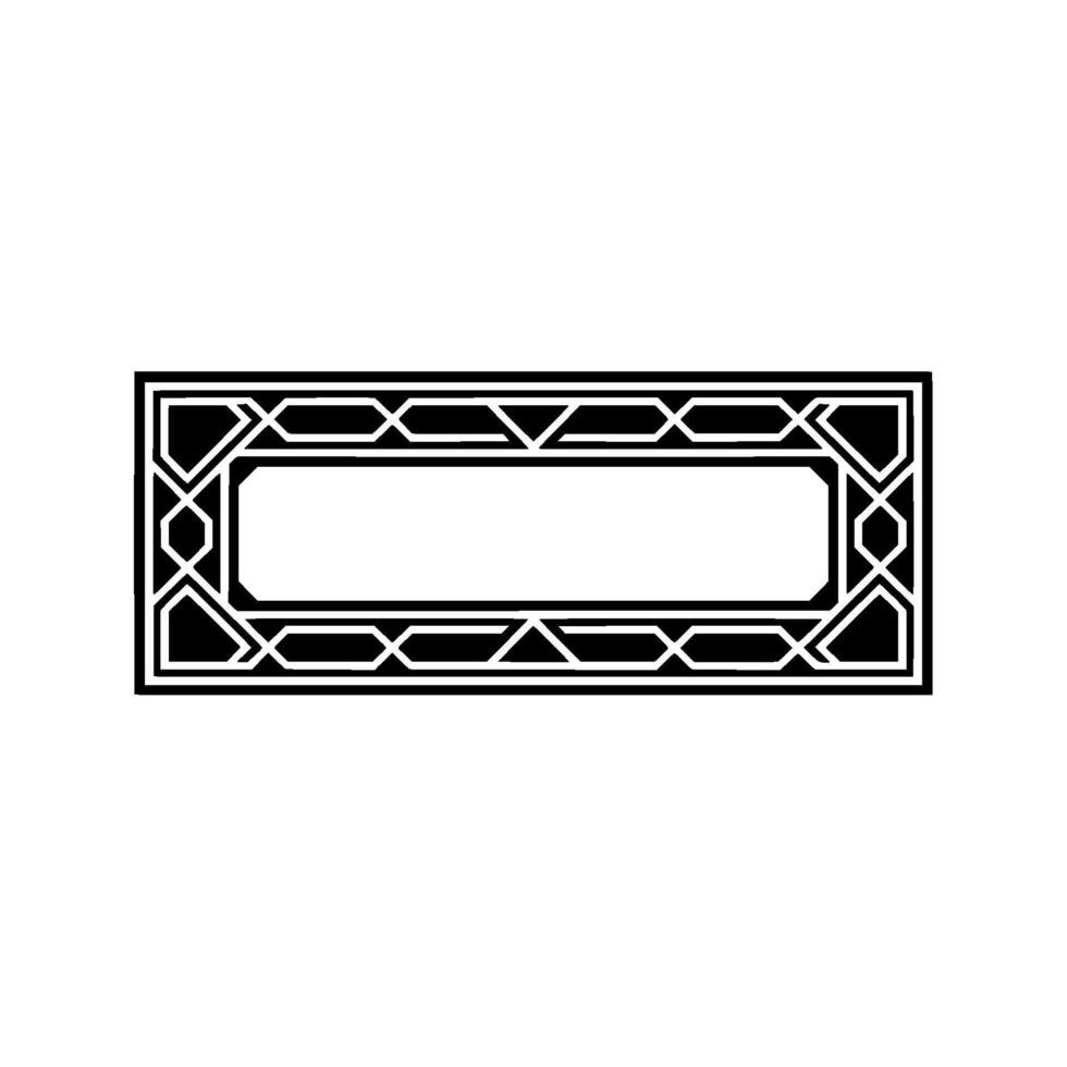 Art Deco Frame, Geometric Ornament, Elegant Reflection vector
