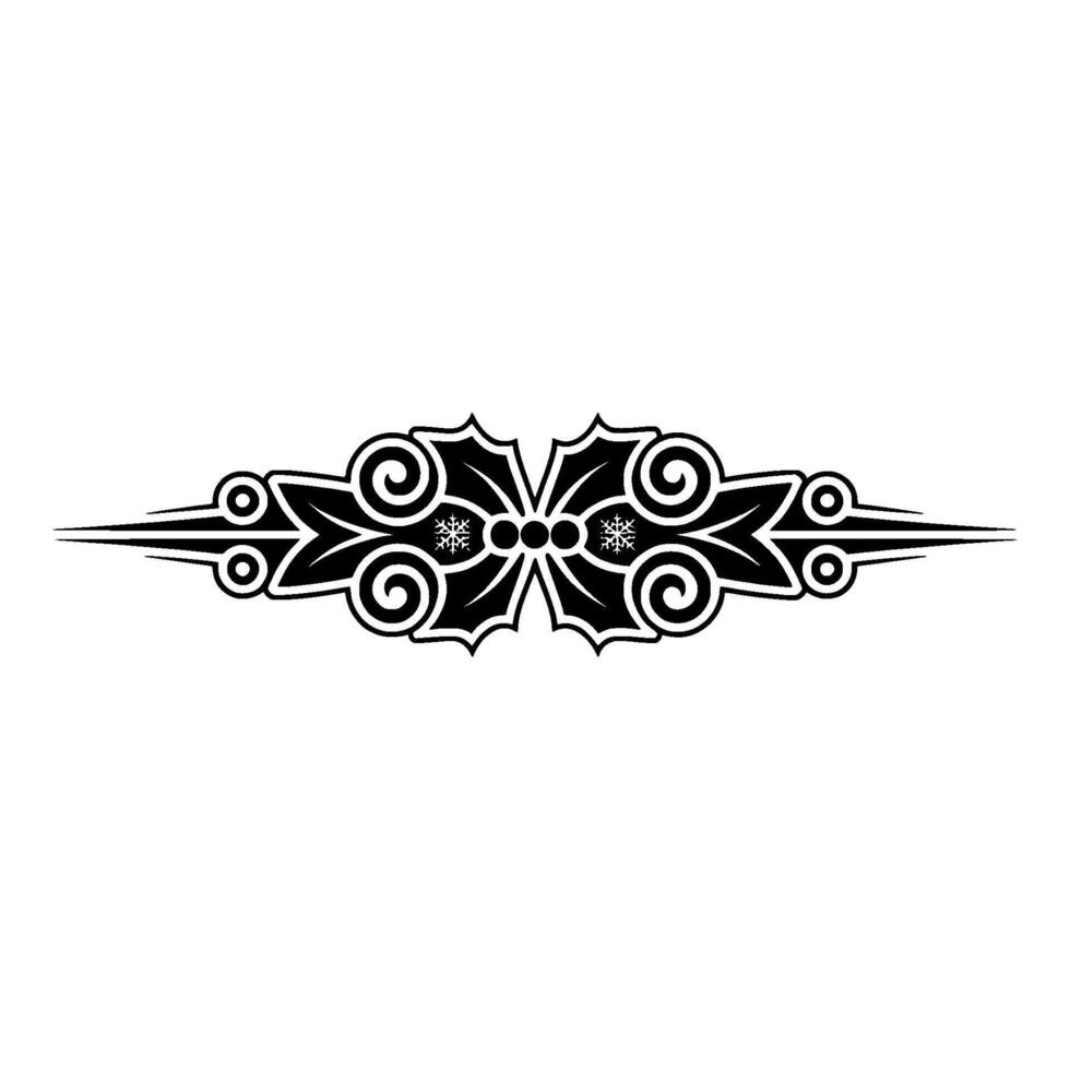 Gothic Bat Ornament, Elegant Border vector