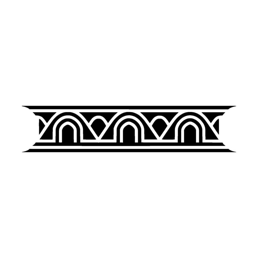 Art Deco Border, Geometric Ornament, Streamlined vector