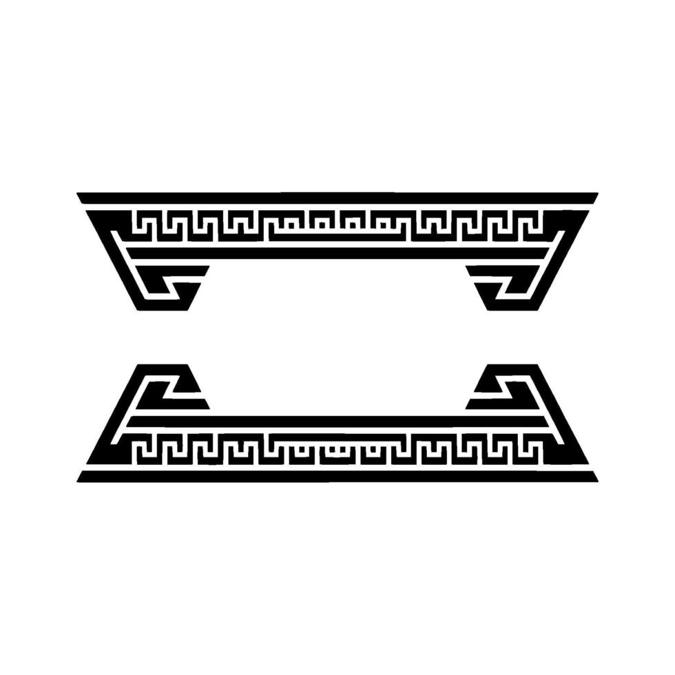 Geometric Greek Frame, Stylized Ornamentation, Minimalist vector