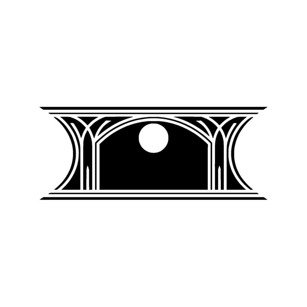 Art Deco Archway, Lunar Portal, Geometric vector