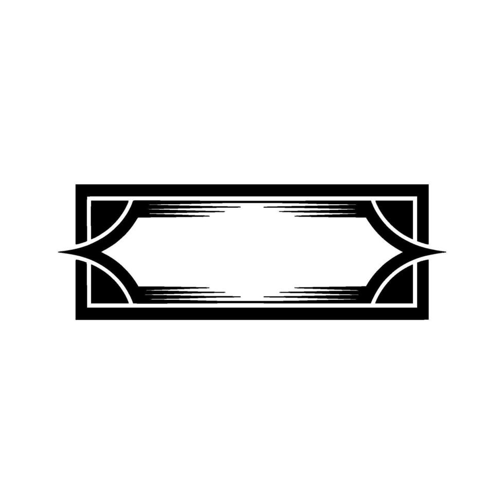 Geometric Deco Frame, Minimalist , Vintage Elegance vector