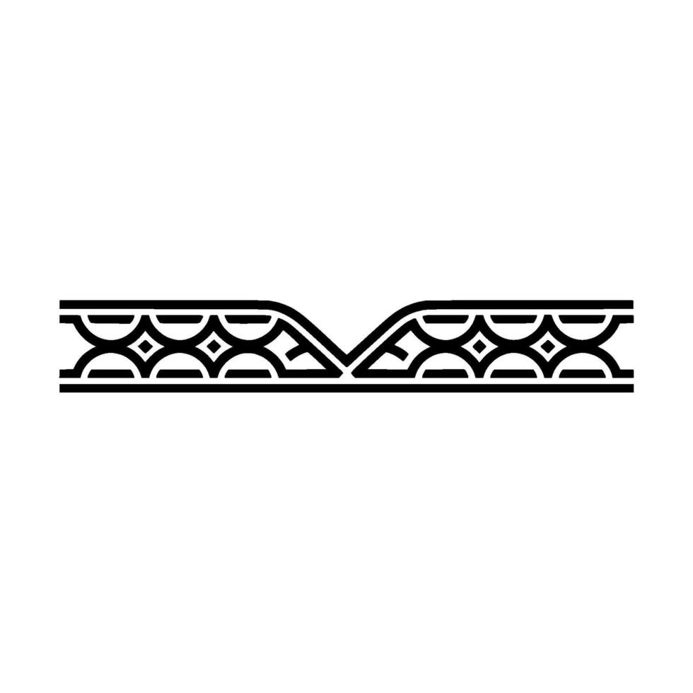 Intricate Linear Border, Geometric Ornamentation vector