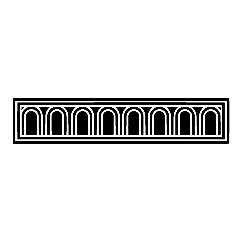 Art Deco Linear Ornament, Geometric , Elegant Border vector
