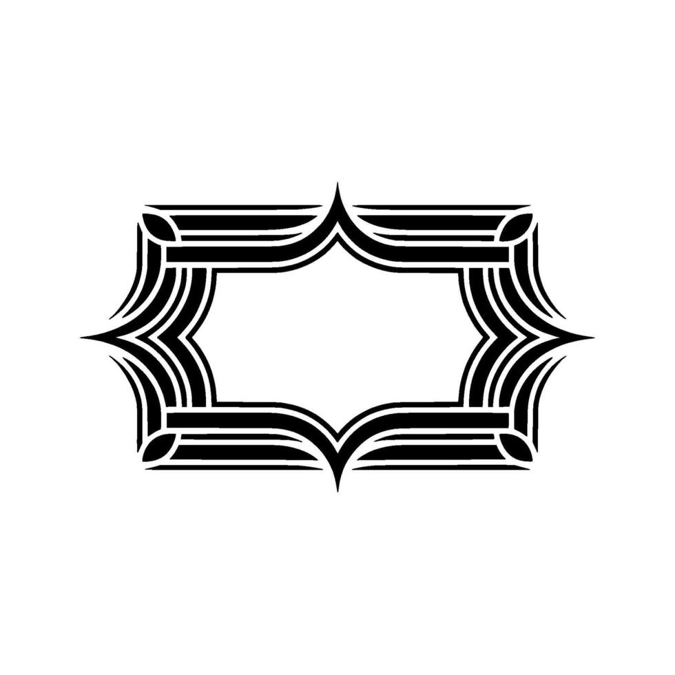 Geometric Tribal Frame, Elegant , Modern Ornamentation vector