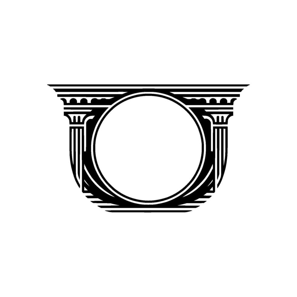 Art Deco Letter O Classic Element vector