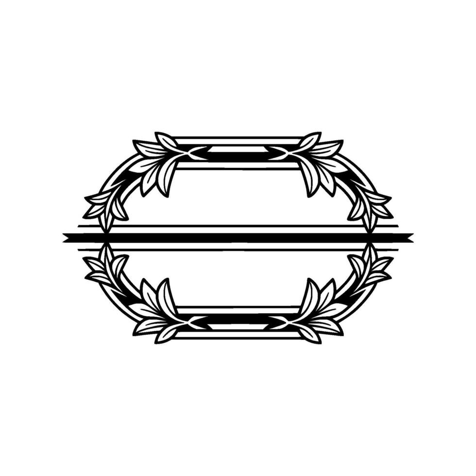 Elegant Vintage Frame, Decorative Border, Classic, Laurel vector