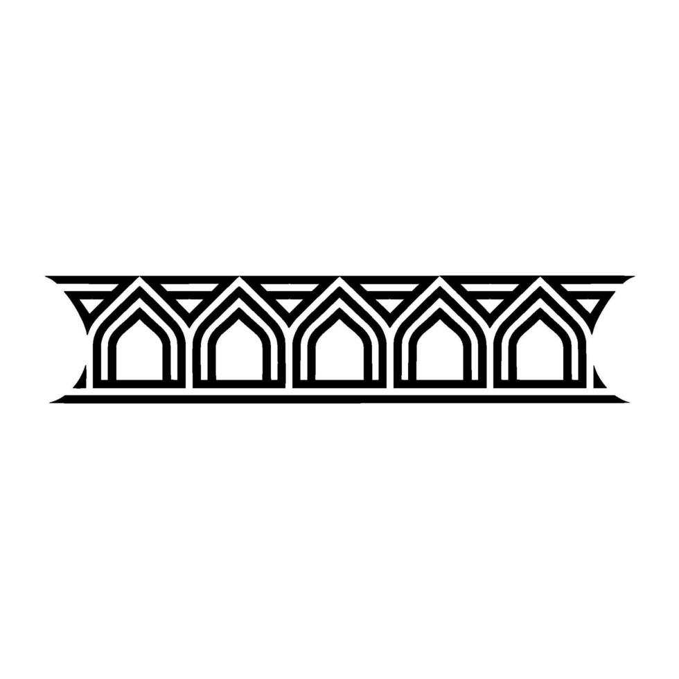 Geometric Arch Border, Art Deco Style, Pattern vector