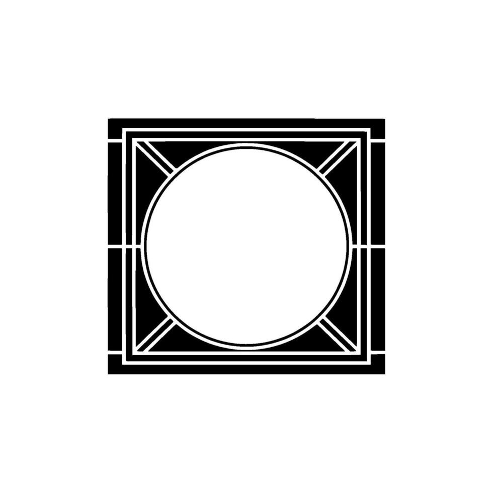 Geometric Frame, Minimalist , Circular Focus - Geometry vector