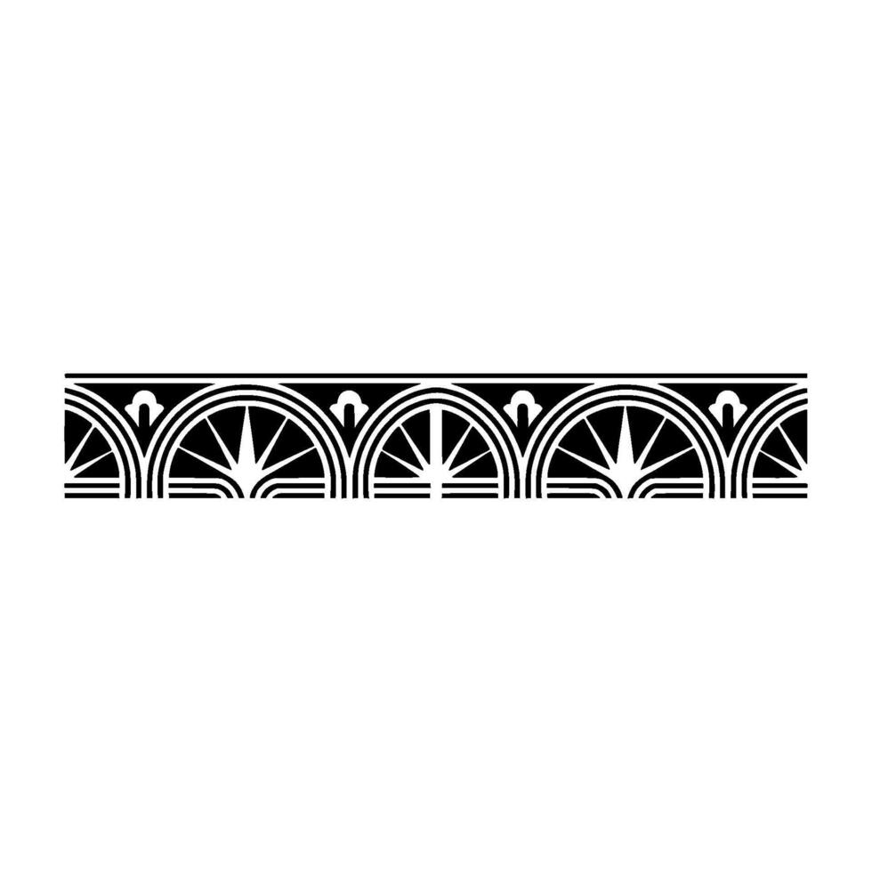 Art Deco Arch Motif, Elegant Border, Stylized vector