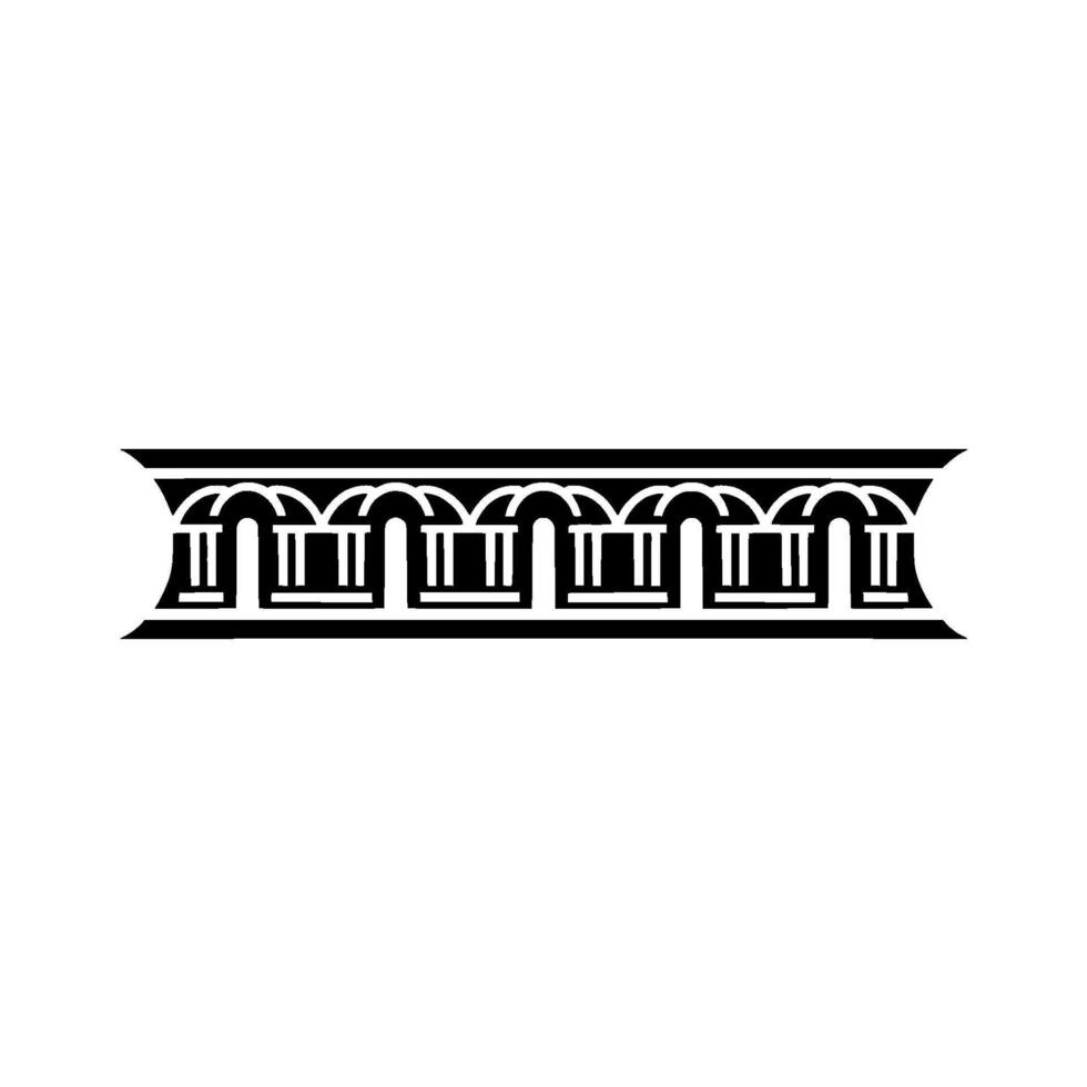 Geometric Classical Arch Border, Elegant vector