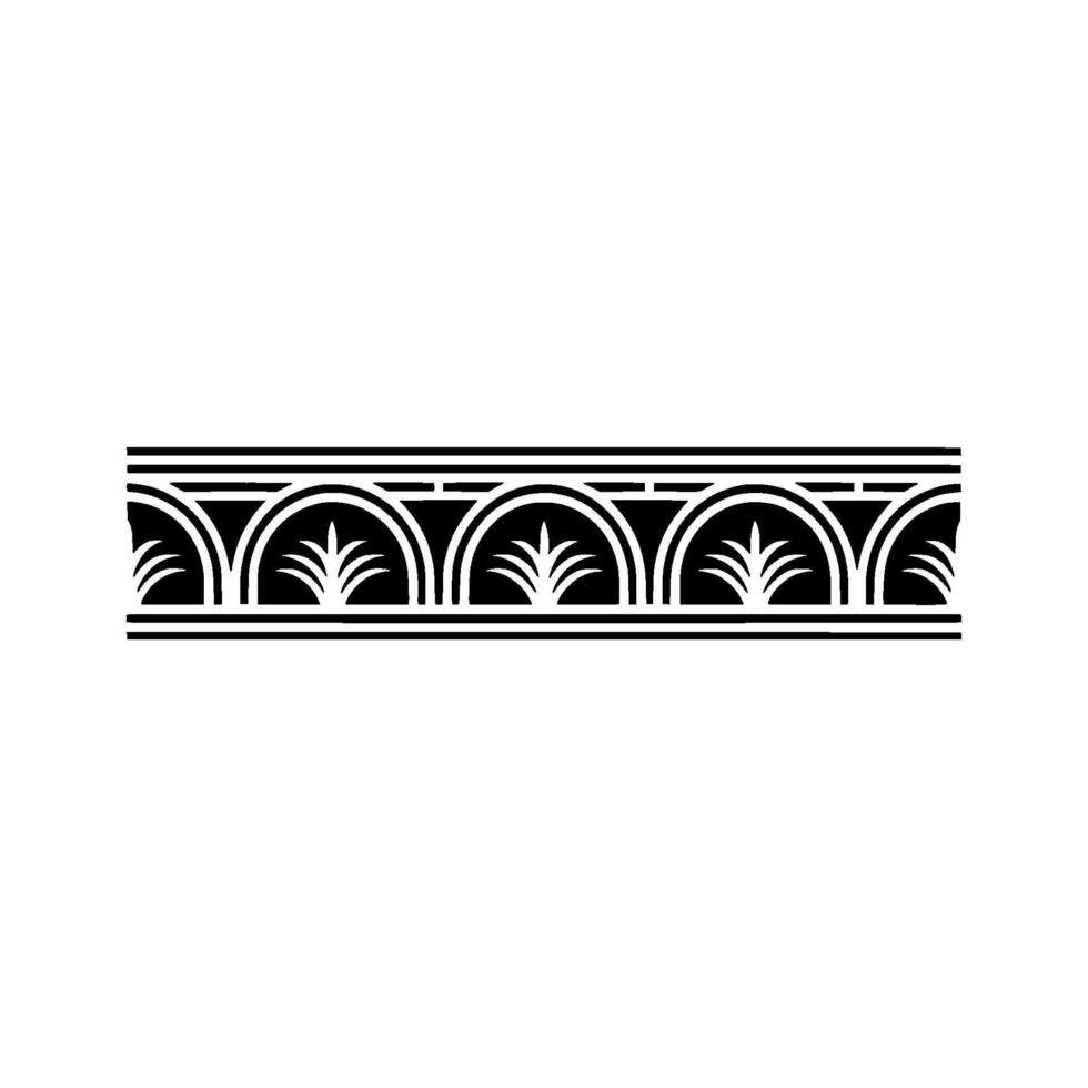 Ornate Black and White Decorative Border, Classical vector
