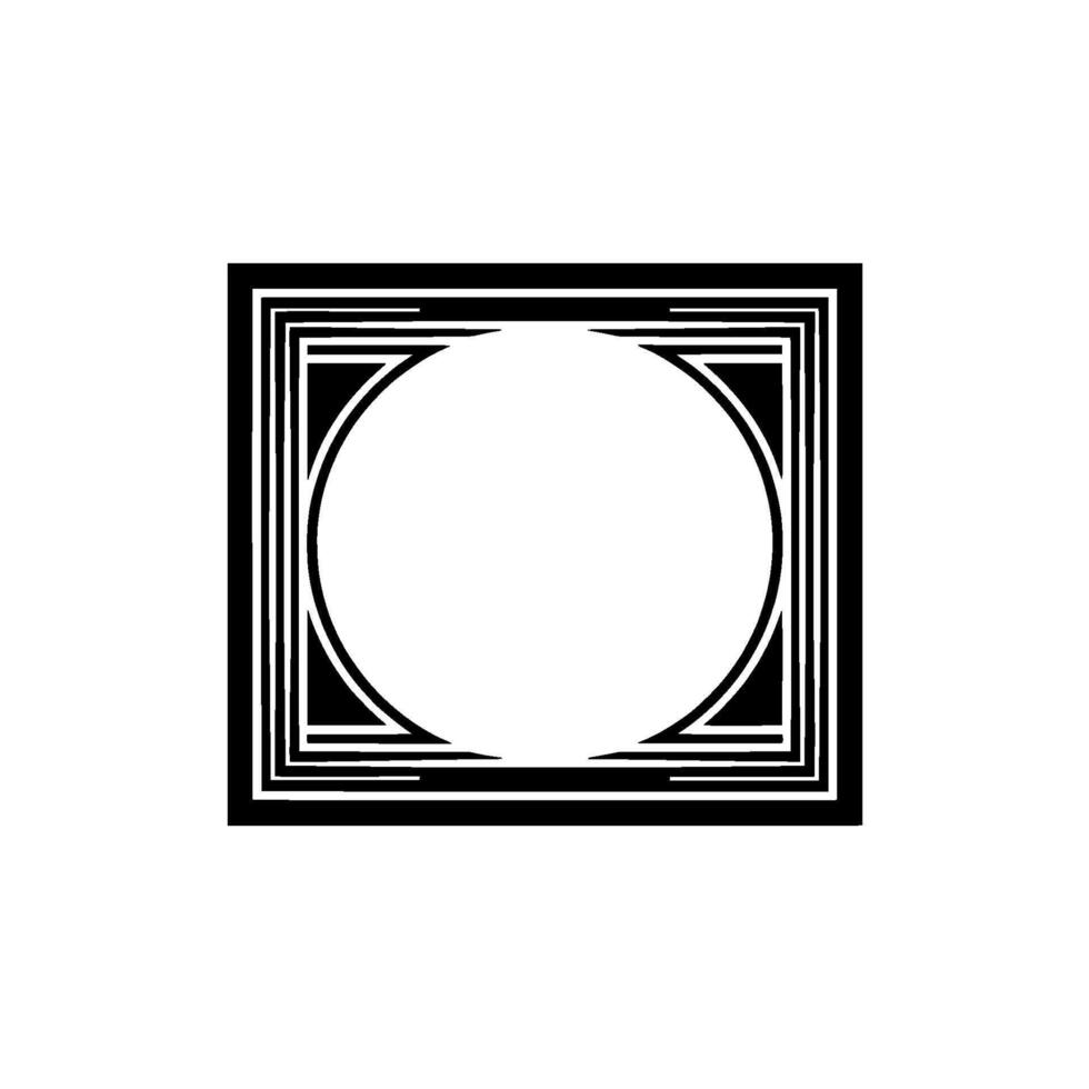 Geometric Deco Frame, Minimalist - Elegant vector
