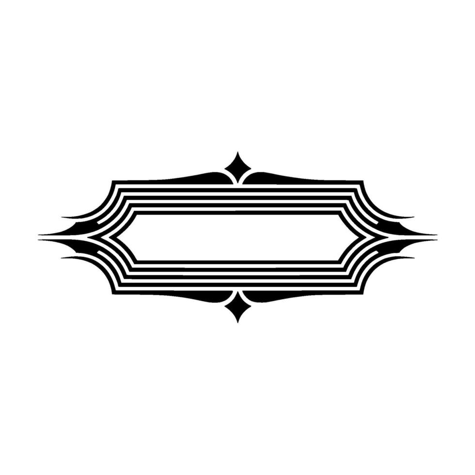 Art Deco Ornament, Elegant Border, Vintage Element, Stripes vector
