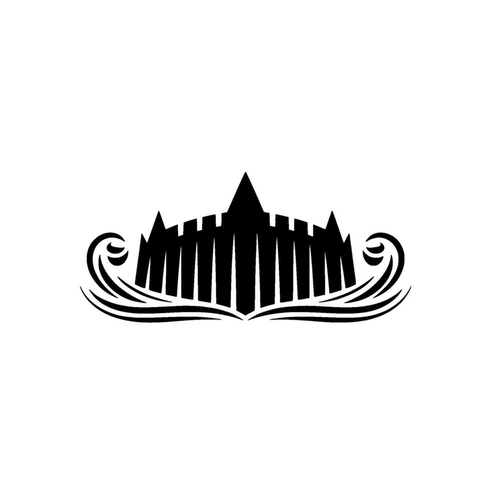 Regal Crest Architectural Emblem of Power and Elegance vector