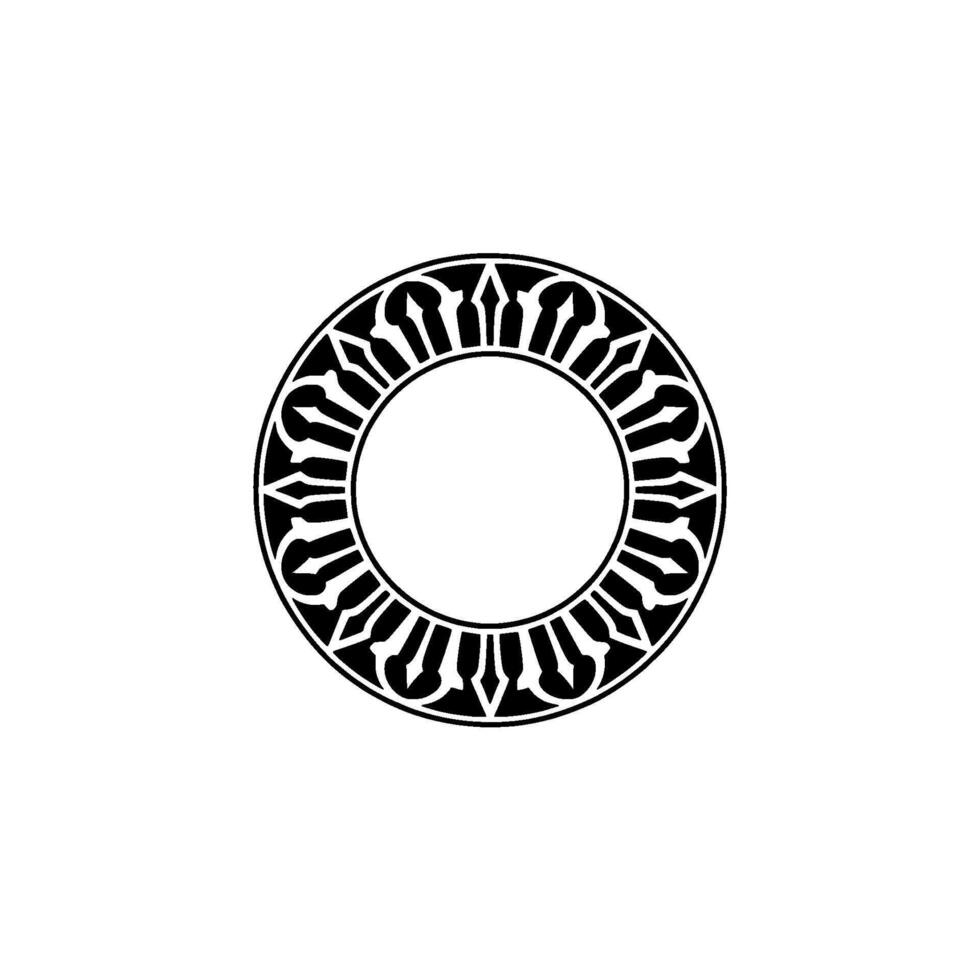 Intricate Circular Ornament, Gothic Style Emblem vector