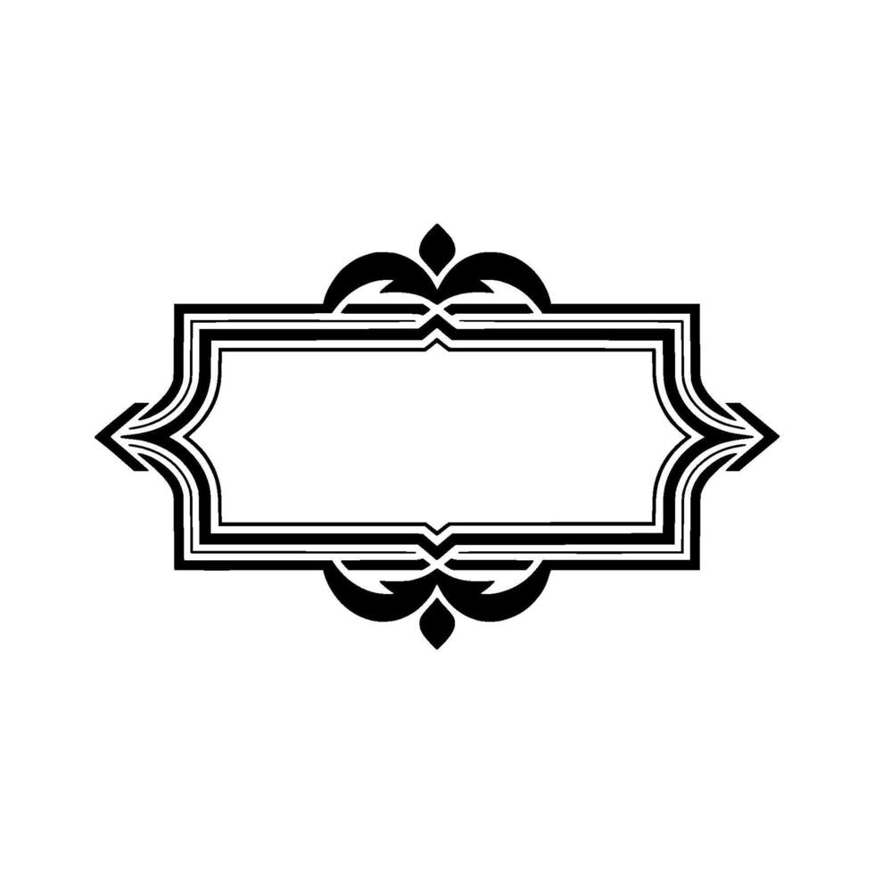 Elegant Deco Frame, Vintage Ornamentation, Minimalist, Border vector