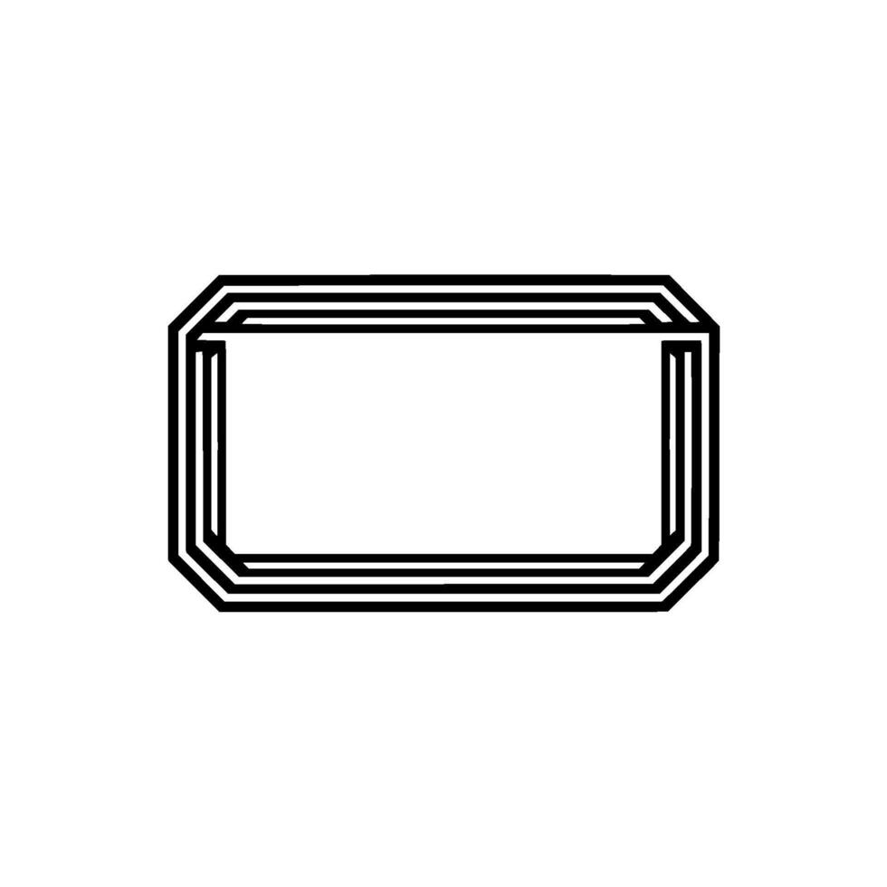 Geometric Outline, Subtle Gradient, Modern Element vector