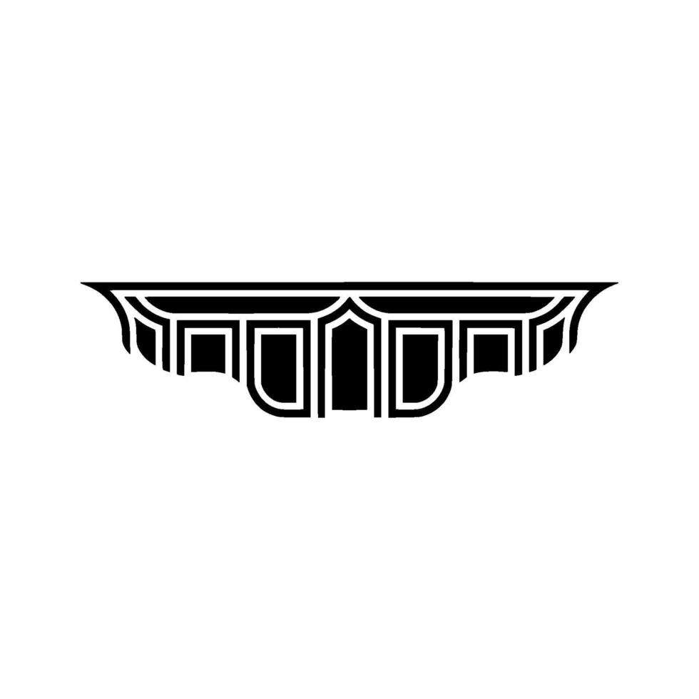 Art Deco Architectural Ornament, Geometric, Linear vector